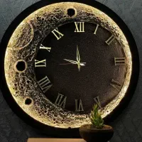 تابلو ماه و ساعت دکوراتیو