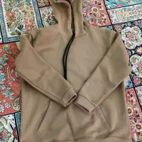 هودی کلاه دار ست رنگ قهوه ای