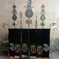 علم سه تیغ کامل با شالو پر کاره دست قشنگ وزیبا