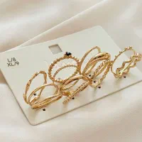 انگشتر پکی طرح دار مدل طلایی مینیمال و کیوت|بدلیجات|تهران, بازار|دیوار