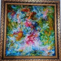 تابلوفرش تمام ابریشم دستباف