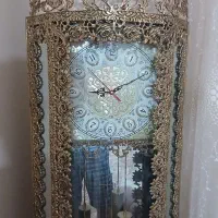 مجموعه نفیس دکوراتیو برنزی (بوفه + ساعت ایستاده)|بوفه، ویترین، کنسول|سهند, |دیوار