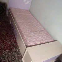 تخت نوجوان با باکس بزرگ و کشو به همراه تشک سالم
