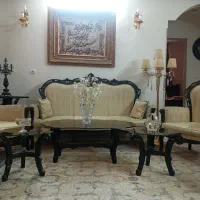 مبل وناهارخوری ۸نفره چوب گردو منبت دار