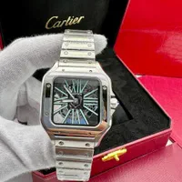 ساعت کارتیه-صفحه اسکلتون-مستر کوالیتی