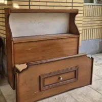 تخت چوبی بزرگسال یکنفره|تخت و سرویس خواب|شاهین‌شهر, عطار|دیوار