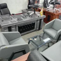 ست مبل اداری میز مدیریتی  صندلی طوسی