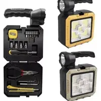 چراغ قوه  شارژی خورشیدی اضطراری با جعبه ابزار بکس