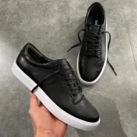 کفش مردانه تمام چرم طبیعی مشکی زیره سفید|کیف، کفش، کمربند|عسلویه, |دیوار