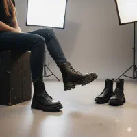 نیم بوت زنانه مشکی مدل