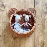 آویز دیوارکوب حصیری تدی