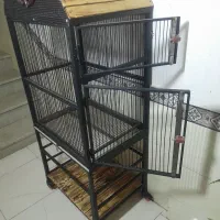 قفس پرنده چرخ دار.طوطی عروس هلندی قناری کاسکو مینا