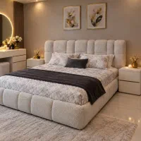 تخت دو نفره تدی با پارچه ترک  نو نو