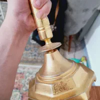 شمعدون قدیمی برنز روکش طلا|کلکسیون اشیاء عتیقه|اهواز, ۳۰ متری|دیوار