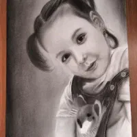 طراحی چهره عزیزان شما سیاه قلم