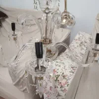 لوستر دو عددابکاری وکریستالی|لوستر و چراغ آویز|سهند, |دیوار