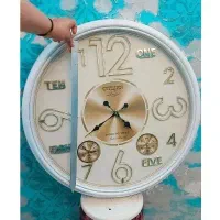 ساعت دیواری نو ۳ زمانه بزرگ سفید