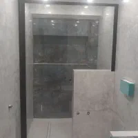 کابین دوش مدل C ترک و پارتیشن شیشه ای دور دوشی