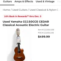 گیتار پیکاپ دار YAMAHA CG150cce|گیتار، بیس، امپلیفایر|بندر انزلی, پرستار|دیوار