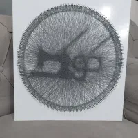 تابلو میخ و نخ(رنگی و سیاه و سفید)|تابلو، نقاشی، عکس|تهران, میدان ولیعصر|دیوار