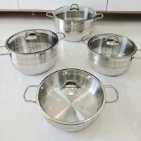 سرویس قابلمه استیل کف چدن اصل اصل یونیک ترکیه