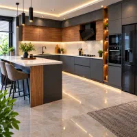 طراحی و ساخت کابینت آشپزخانه قلب خانه