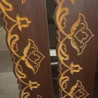 کتیبه پرده همراه چوب پرده ریلی فلزی