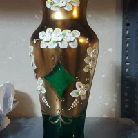 پارچ سبز تک گل برجسته بوهمیا چک|صنایع دستی و سایر لوازم تزئینی|تهران, شوش (باغ آذری)|دیوار