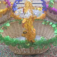 سبد حصیری زیبا