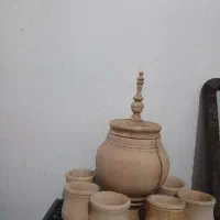 چام و لیوان چوبی