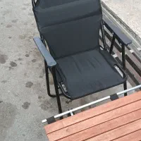 صندلی مسافرتی با میز چوبی|صندلی و نیمکت|نسیمشهر, |دیوار