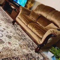 مبل راحتی ۹ نفره با چوب بلوط پلی استر|مبلمان خانگی و میز عسلی|مشهد, هفده شهریور|دیوار