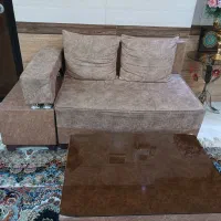 مبل ال با پارچه مسکو به همراه یه میز