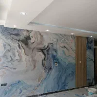 فروش و نصب کاغذ دیواری پوستر نقاشی گچ کاری بازسازی|خدمات پیشه و مهارت|اصفهان, ملک‌شهر|دیوار