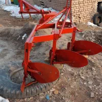 گاو آهن سه خیش تسمه ای آلمان و تک خیش