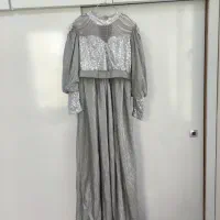 لباس مجلسی نقرهای اکلیلی