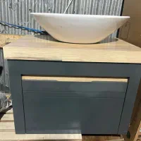 روشویی طوسی PVC بهمراه سنگ چینی