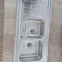 سینک استیل دو لگنه روکار