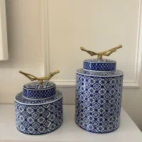 ۲ عدد بانکه و جار قلم ابی