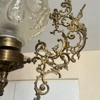 لوسترآویزتکی برنزبهمراه حباب(عتیقه وقدیمی)وارداتی|لوستر و چراغ آویز|تهران, سازمان برنامه شمالی|دیوار