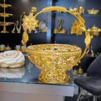 میوهِ‌خوری طَلایی دسته‌فنری اماراتی‌گُلدار وارداتی