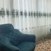 پرده پذیرایی حریر حاشیه درباری فوق العاده لوکس