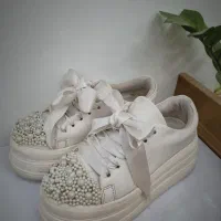 کفش کتونی مجلسی عروس عقد سایز ۳۷ لژ ۷ سانت|کیف، کفش، کمربند|قرچک, شهرک طلائیه|دیوار