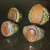 چهار عدد انگشتر خطی نام پنج تن و ائمه