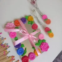 کادویی آینه و دو عدد گلجا