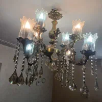 لوستر برنزی هشت شعله