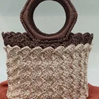 کیف دست بافت مکرومه|کیف، کفش، کمربند|رشت, نظری|دیوار