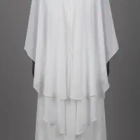 لباس عقد/مجلسی مدل کلوش با رویه شنلی  سفید|لباس|تبریز, |دیوار