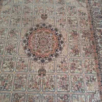 دوعددفرش ۹متری ۷۰۰شانه طرح فرش گل برجسته