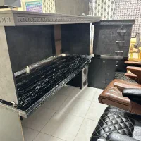 میز مدیریتی ال مشکی مرمر زرکالاا|دفتر کار|یاسوج, |دیوار